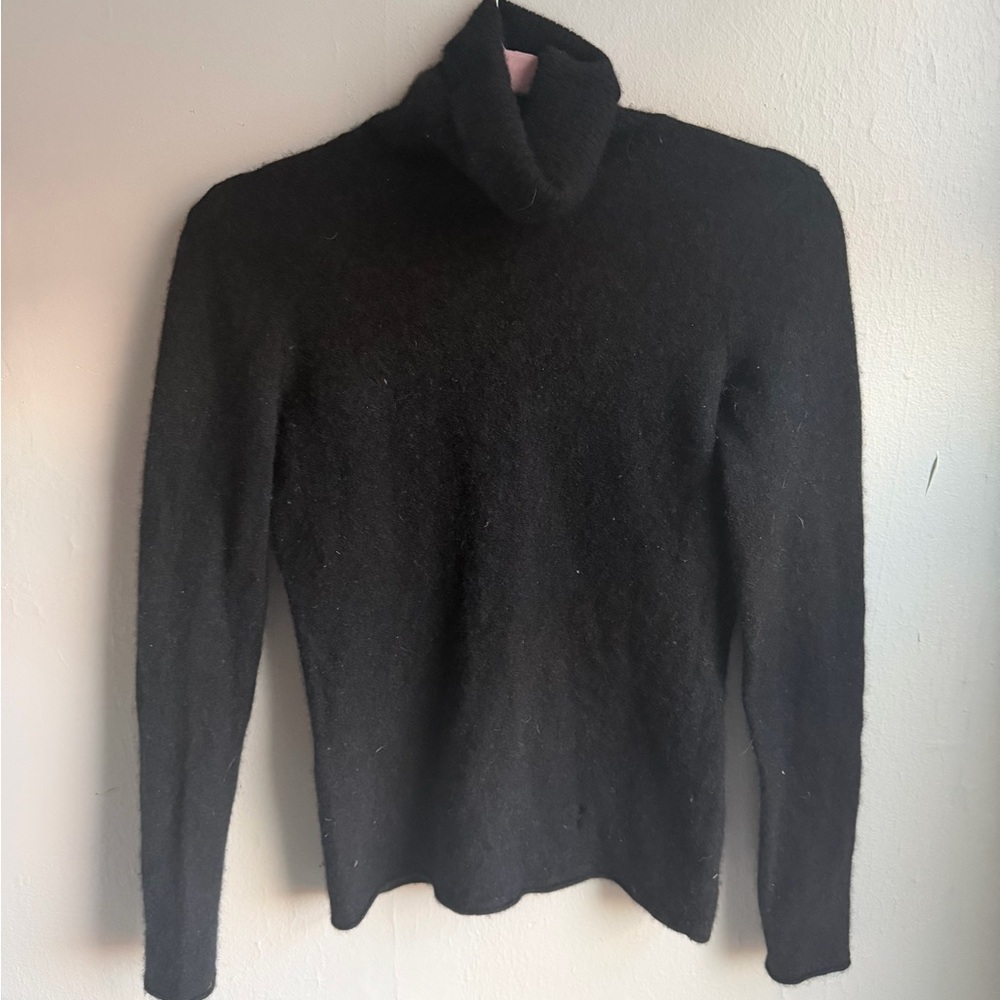 Saks Fifth Avenue Classic Black Turtleneck Sweater